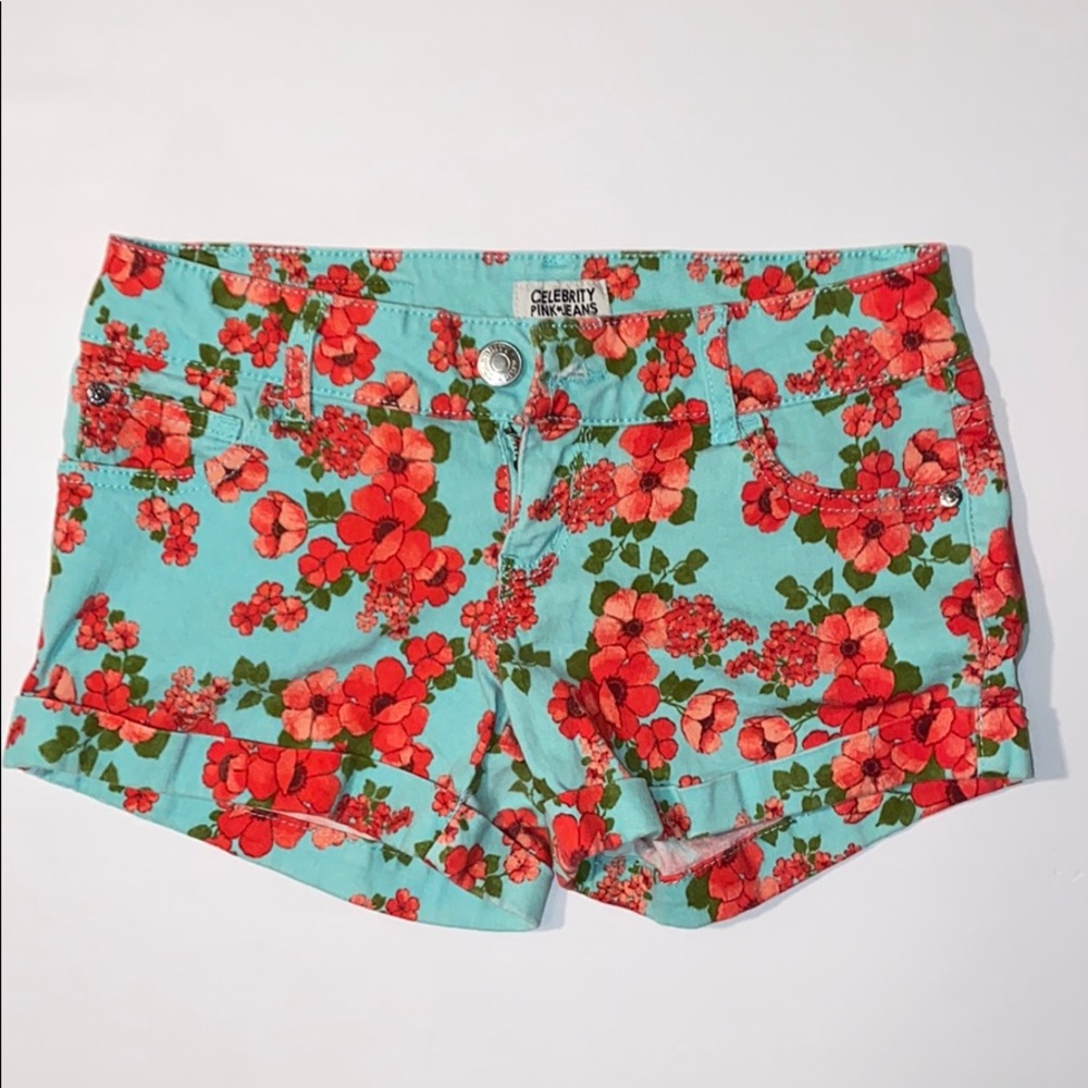 Celebrity Pink Jeans Flower Shorts Size 3